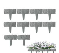 Bordatura Effetto Pietra Per Paesaggio | 10 Pezzi Copertura Cancello Artificiale Resistente Alle Intemperie Realistica - bordatura recinto giardino | Per Prato, Patio, Sentiero, Deck, Fiori, Cortile