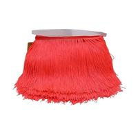 Bordatura Frange Decorative,Abiti Latini Fai da te 10/15/20/30cm Nappa Frangia Trim Poliestere Frange Lunghe Cucito for Vestiti Vestito Tenda Nastro Nappe for Artigianato Accessorio(Red 2,20cm)