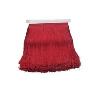 Bordatura Frange Decorative,Abiti Latini Fai da te 10 iarde 15 cm di lunghezza frange di nappe nastri di pizzo frange for cucire su vestiti nappe tende accessori passamanerie artigianato(Jujube red,10
