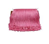Bordatura Frange Decorative,Abiti Latini Fai da te 10 iarde 15 cm di lunghezza frange di nappe nastri di pizzo frange for cucire su vestiti nappe tende accessori passamanerie artigianato(Pink,10 yards