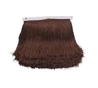 Bordatura Frange Decorative,Abiti Latini Fai da te 10 iarde 15 cm di lunghezza frange di nappe nastri di pizzo frange for cucire su vestiti nappe tende accessori passamanerie artigianato(Dark brown,10