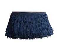 Bordatura Frange Decorative,Abiti Latini Fai da te 10 iarde 15 cm di lunghezza nappa frangia pizzo nastro nappe for tende abiti frange for cucire passamanerie accessori artigianato(Navy,5 yards)