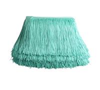 Bordatura Frange Decorative,Abiti Latini Fai da te 10 iarde 15 cm di lunghezza nappa frangia pizzo nastro nappe for tende abiti frange for cucire passamanerie accessori artigianato(Lake Green,5 yards)