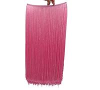 Bordatura Frange Decorative,Abiti Latini Fai da te 2 metri/lotto 100 cm lungo pizzo frangia nappa for fai da te latino vestito palcoscenico vestiti tenda accessori nastro(Pink)