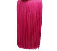 Bordatura Frange Decorative,Abiti Latini Fai da te 2 metri/lotto 100 cm lungo pizzo frangia nappa for fai da te latino vestito palcoscenico vestiti tenda accessori nastro(Rose)