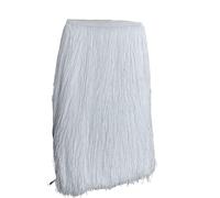 Bordatura Frange Decorative,Abiti Latini Fai da te 2 metri/lotto 100 cm lungo pizzo frangia nappa for fai da te latino vestito palcoscenico vestiti tenda accessori nastro(Pure white)