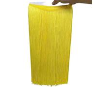 Bordatura Frange Decorative,Abiti Latini Fai da te 2 metri/lotto 100 cm lungo pizzo frangia nappa for fai da te latino vestito palcoscenico vestiti tenda accessori nastro(Yellow)