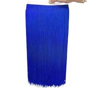 Bordatura Frange Decorative,Abiti Latini Fai da te 2 metri/lotto 100 cm lungo pizzo frangia nappa for fai da te latino vestito palcoscenico vestiti tenda accessori nastro(Blue1)