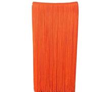 Bordatura Frange Decorative,Abiti Latini Fai da te 2 metri/lotto 100 cm lungo pizzo frangia nappa for fai da te latino vestito palcoscenico vestiti tenda accessori nastro(Orange)