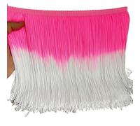 Bordatura Frange Decorative,Abiti Latini Fai da te 2 metri/lotto 20 cm lungo criptato due colori nylon pizzo nappe frangia fai da te latino abito palcoscenico vestiti tenda accessori personalizzati(Pe