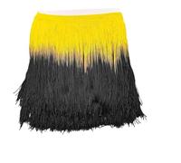 Bordatura Frange Decorative,Abiti Latini Fai da te 2 metri/lotto 20 cm lungo criptato due colori nylon pizzo nappe frangia fai da te latino abito palcoscenico vestiti tenda accessori personalizzati(Ye