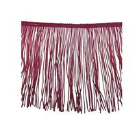 Bordatura Frange Decorative,Abiti Latini Fai da te 2 metri/lotto 50 cm/100 cm lungo pizzo bordo nappa frangia for fai da te latino vestito palcoscenico vestiti tenda accessori nastro(Jujube red,50CM W