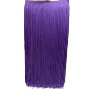 Bordatura Frange Decorative,Abiti Latini Fai da te 2 metri/lotto 50 cm/100 cm lungo pizzo bordo nappa frangia for fai da te latino vestito palcoscenico vestiti tenda accessori nastro(Purple,50CM Wide)