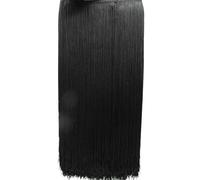 Bordatura Frange Decorative,Abiti Latini Fai da te 2 metri/lotto 50 cm/100 cm lungo pizzo bordo nappa frangia for fai da te latino vestito palcoscenico vestiti tenda accessori nastro(Black,50CM Wide)
