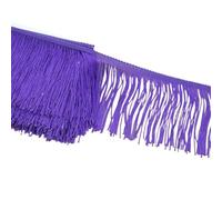 Bordatura Frange Decorative,Abiti Latini Fai da te 5 iarde 10 cm di larghezza pizzo frangia for cucire nappe nappe decorative appese lunghe frange vestiti artigianato tessuto accessori(PURPLE)