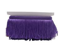 Bordatura Frange Decorative,Abiti Latini Fai da te 9/15/20/28cm Nappa Frangia Trim Poliestere Frange Lunghe Cucito for Vestiti Vestito Tenda Nastro Nappe for Artigianato Accessori(PURPLE,15cm)