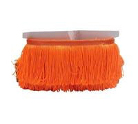 Bordatura Frange Decorative,Abiti Latini Fai da te 9/15/20/28cm Nappa Frangia Trim Poliestere Frange Lunghe Cucito for Vestiti Vestito Tenda Nastro Nappe for Artigianato Accessori(Orange,20cm)