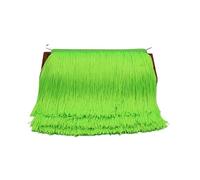Bordatura Frange Decorative,Abiti Latini Fai da te 9/15/20/28cm Nappa Frangia Trim Poliestere Frange Lunghe Cucito for Vestiti Vestito Tenda Nastro Nappe for Artigianato Accessori(Fluorescent green,28