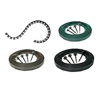 Bordatura per giardino con picchetti, Bordatura flessibile per prato, Sei diverse lunghezze 10m, 20m, 30m, 40m, 50m, 100m, Due altezze 4cm, 6cm, Bordatura per paesaggio resistente alle intemperie