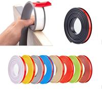 Bordatura per mobili a forma di U, gialla, 5 m, larghezza 25 mm, autoadesiva resistente, protezione angolare per bordi e angoli per il restauro di mobili fai da te.