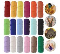 BORDEAG 18 Pezzi Filato Macramè, 2 mm*30 m Cotone Macramè, Corda In Macramè Spessa, Filo Macrame Cotone Per Fai Da Te, Lavori A Maglia, Boho, Decorazione Da Parete, Soggiorno, Balcone