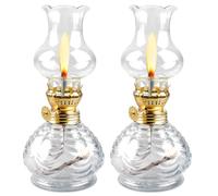 BORDEAG 2 Pezzi Lampade A Olio, Lampada A Cherosene, Lampada A Olio Per Interni, 120ml Lampada A Olio Di Vetro Per Uso Interno Domestico Lanterna A Olio Portatile