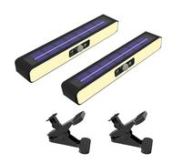 BORDEAG 2 Pezzi Luce Solare LED Esterno, LED da Esterno Solare, Faretto LED da Esterno, Luci Solari da Giardino, con Sensore di Movimento, 3 Modos, per Giardino, Parete, Garage, Davanti Alla Porta