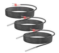 BORDEAG 3 Pezzi Sensore Di Temperatura, Pt1000 Sensore Sonda Impermeabile Con Cavo In Pvc Sonda Di Temperatura Per Tubi In Acciaio Inossidabile Per Il Monitoraggio Della Temperatura (3 Metri)