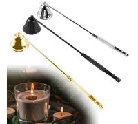 BORDEAG 3 Pezzi Spegni Candela Spegnicandela in Acciaio Inossidabile Candle Snuffer con Manico Lungo, Spegnifiamma per Candele Campana per Candele Regali di Natale Decorazione