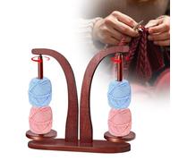BORDEAG Avvolgitore magnetico per lana in legno, supporto magnetico per gomitoli di lana, in legno, girevole, per lavori a mano e a maglia