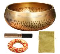 BORDEAG Campana Tibetana Piccola, Set di Campane Tibetane, Con Bacchette in Legno e Cuscino per Campana Tibetana, 8 cm, Per Yoga, Relax, Autoipnosi per Donne, Uomini