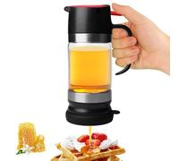 BORDEAG Dispenser di miele, 300 ml, barattolo per miele con manico, dispenser di miele in vetro, per miele, sciroppo, marmellata, latte di mucca, caffè, tè