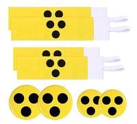 BORDEAG Distintivi per Non Vedenti, 4 Pezzi Badge per Ciechi, 4 Pezzi Fascia da Braccio per Ciechi per Persone con Disabilità Visive Cecità Perdita della Vista