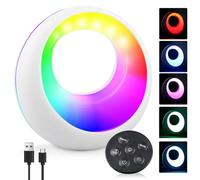 BORDEAG Lampada da comodino a LED con cambio di colore RGB, dimmerabile e telecomando, senza fili, timer/funzione memoria, luce notturna per bambini e neonati, per camera da letto, soggiorno,