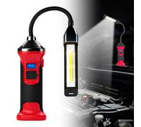 BORDEAG Lampada da lavoro a LED, lampada da officina, lampada da lavoro ricaricabile, lampada da ispezione auto, con base magnetica e gancio, per officina, riparazione