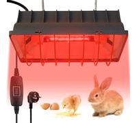 BORDEAG Lampada di calore con animali, lampada a luce rossa, 250 W, per polli, lampada a infrarossi, con interruttore a risparmio energetico, lampada per pulcini, cuccioli, incubatori, agnelli, anatre