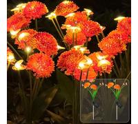 BORDEAG Lampada solare da giardino per esterni, 2 luci solari da giardino per esterni, Ip66, impermeabile, decorazione da giardino, lampade solari per esterni, giardino, luci solari per giardino e
