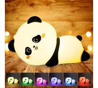 BORDEAG Luce Notturna Bambini, Lampada Notturna per Bambini con Timer, Luce Notturna per Bambini Touch, Luce Notturna Neonato, Lampada Panda, Luce Notturna Ricaricabile per Ragazzi Ragazze