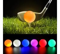 BORDEAG Palline da golf luminose, 6 palline da golf a LED, colorate per allenamento notturno