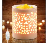 BORDEAG Scaldacere in ceramica, lampada profumata elettrica, lampada aromatica per cera profumata, lampada profumata in ceramica, profumata per ambienti con tealight, fornello per oli essenziali per