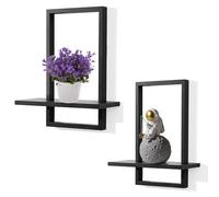 BORDEAG Set di 2 Mensole Da Muro, Mensole Da Parete, Mensole Galleggianti Stile, Senza Foratura, Decor E Archiviazione, Per Camera Da Letto, Bagno, Soggiorno, Cucina