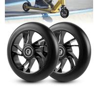BORDEAG - Set di 2 ruote di ricambio per scooter con cuscinetti ABEC 9, roulements in alluminio e anima a raggi in alluminio per veicoli estremi, scooter, auto oscillanti 120 mm