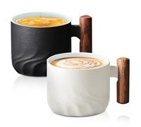 BORDEAG Set di 2 Tazzine da 70 ml Caffè Espresso, Mini Tazza da Tè, Mini Tazza da Tè in Ceramica, con Manico, per Espresso, Tè, Latte