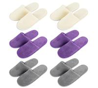 BORDEAG Set di 6 pantofole per hotel, per ospiti, per hotel, per viaggi, salone, casa, hotel, hotel, 28 x 11 cm