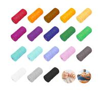 BORDEAG Set di filati macramè, 2 mm x 30 m, 18 pezzi, filo di cotone macramè, corda di cotone colorato, per fai da te, decorazione da parete, per soggiorno, balcone