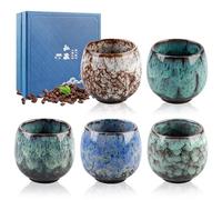 BORDEAG Set Di Tazze Da Caffè,5 Pezzi 110 Ml Tazze Da Caffè In Ceramica,Mini Tazza Da Caffè In Gres,Set Di Tazzine Da Espresso Per Espresso,Moka,Macchiato,Tè,Regali Di Natale