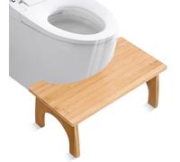 BORDEAG Sgabello Da Toilette,37 * 20 * 17CM Poggiapiedi Per WC,Sgabello Per WC In Legno,Poggiapiedi Adulti Per WC Per Adulti E Bambini,Anti-Stitichezza,Contro La Flatulenza(Colore Legno)