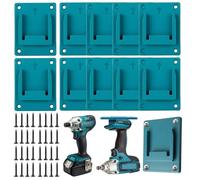BORDEAG Supporti Per Batteria Makita,10 Pezzi 18 V Supporto Per Attrezzi Per Makita Con 40 Viti,Supports De Batterie Per Makita,Batteria Stoccaggio Rack Per Riporre Gli Attrezzi A Parete