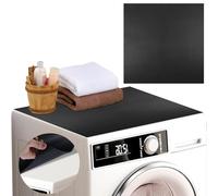 BORDEAG Tappetino per Lavatrice sopra Universale, 60 x 60 cm Coperchio Antipolvere per Lavatrice, Coperchio per Lavatrice a Tamburo, Tappetino Antiscivolo per Lavatrice, Frigorifero, Cucine (Nero)