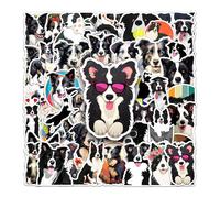 Border Collie Adesivi Cani Stickers 50 Pezzi Skateboard Graffiti Adesivi Moto Bicicletta Snowboard Bagagli Auto Valigia per Bambini e Ragazzi Impermeabile Adesivo Vinile